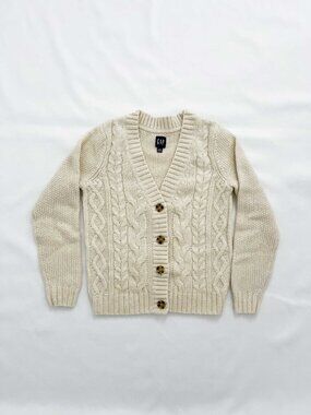 GAP Cable-Knit Cream Cardigan Women's XXS